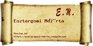 Esztergomi Márta névjegykártya